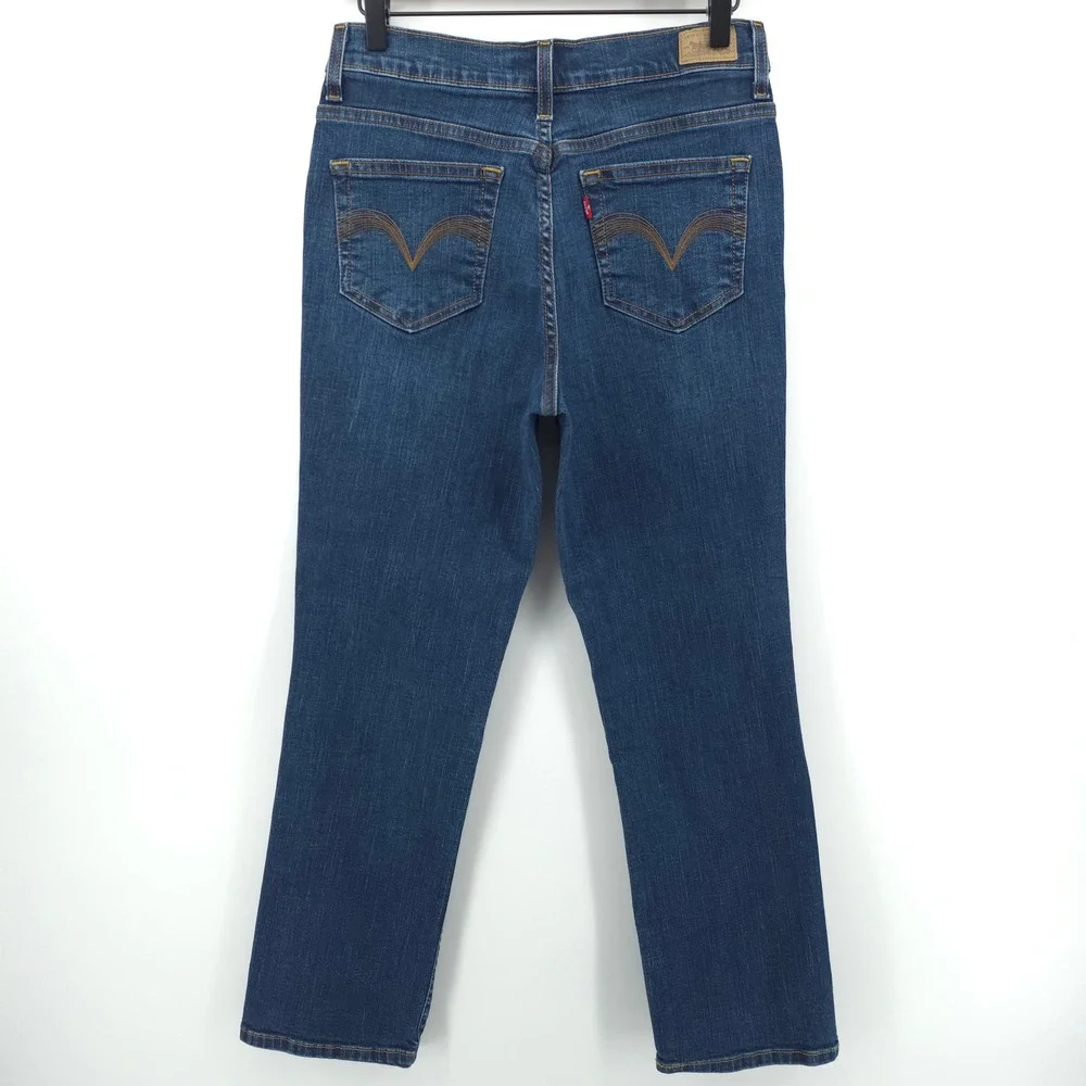 Levi's Womens‎ Jeans Perfectly Slimming Straight 512 10 Dark Wash Denim